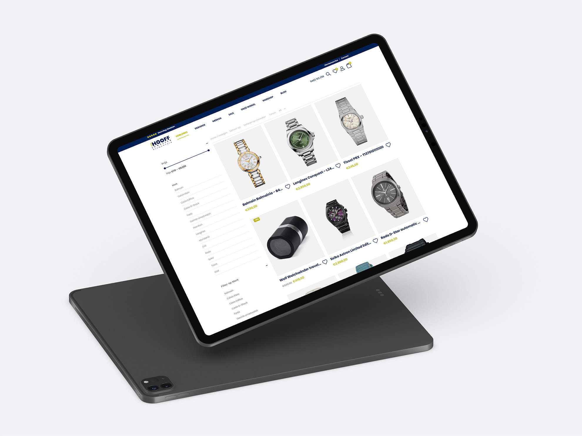 Trienekens Online Cases Jeweler Van Hooff iPad Screen